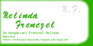 melinda frenczel business card